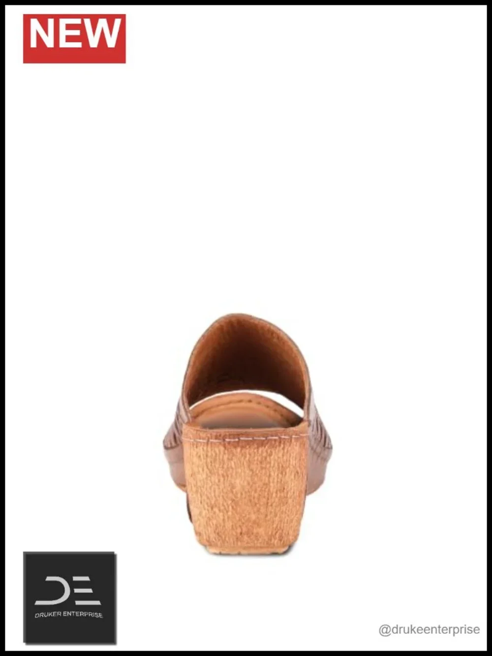 Slip On Wedge Sandals Leather Slingback Open Toe